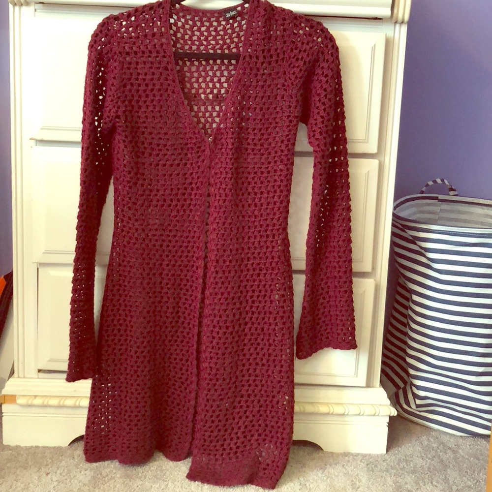 🔴Red knit sweater with Bell sleeves